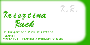 krisztina ruck business card
